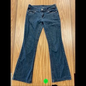 low rise flare bedazzled butt guess jeans